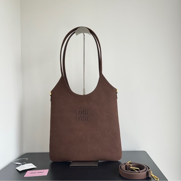 Miu Miu Brown Leather Shoulder Bag